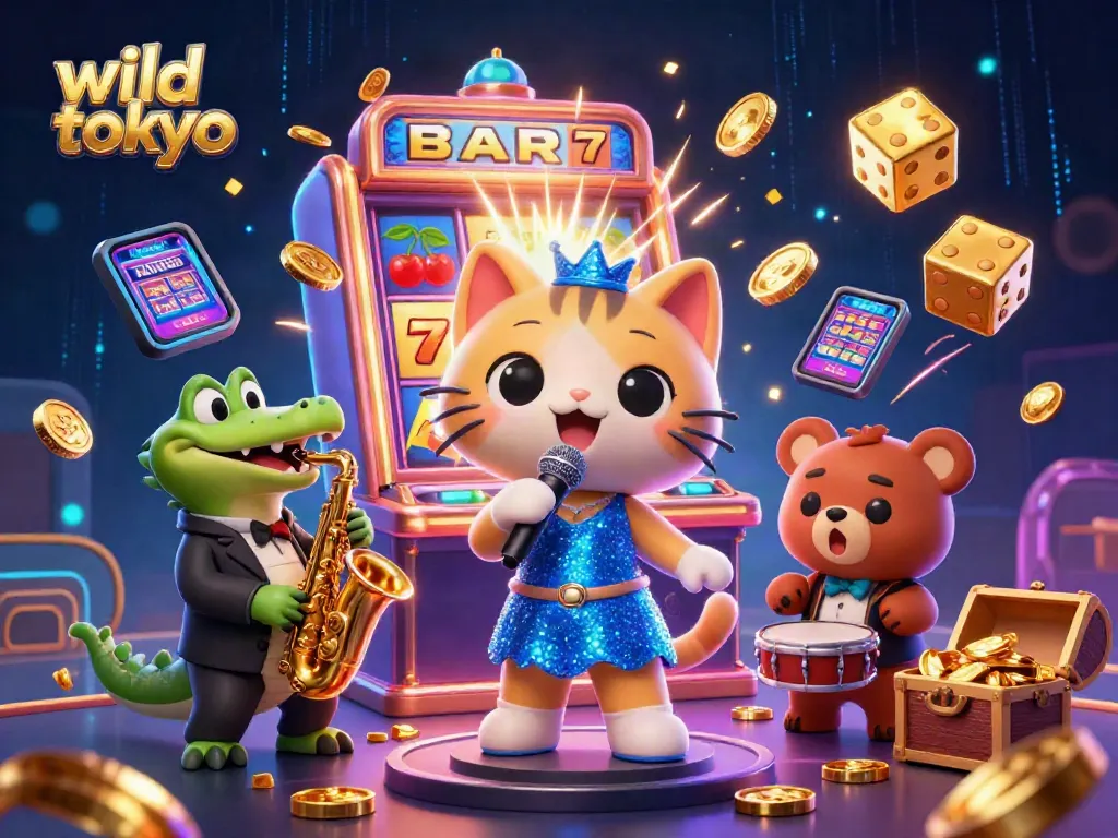 Experience the thrill of wild tokyo casino with vibrant 3D characters and dynamic gaming elements.