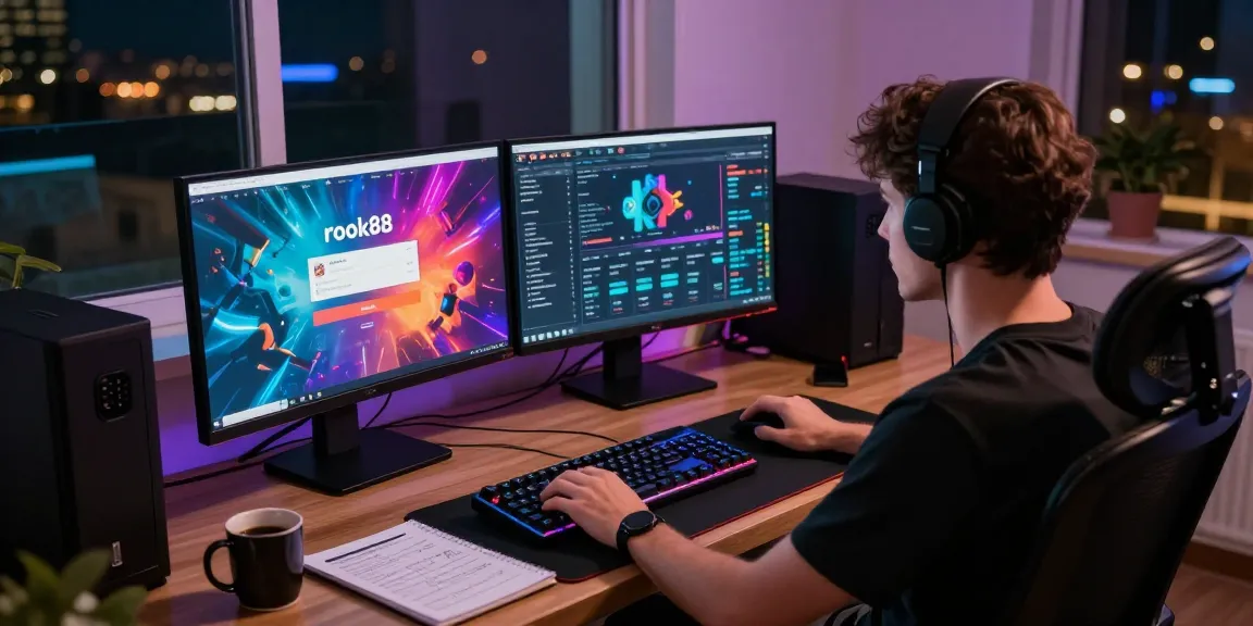 Access your rokok88 login from a vibrant home setup enhancing your gaming experience.